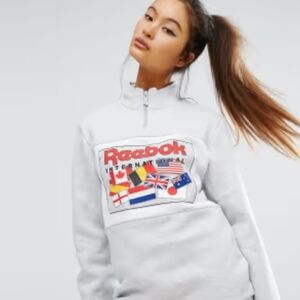 Vintage-Reebok quarter zip in excellent condition Ladies Med/Men's Small-measure